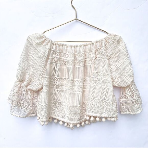 Tularosa Alexa Top Luster Cream Lace Crop Top - Picture 8 of 8